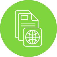 Internet Linear Circle Multicolor Design Icon vector