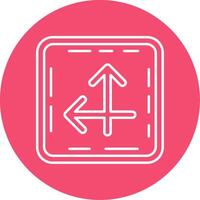 Intersect Linear Circle Multicolor Design Icon vector