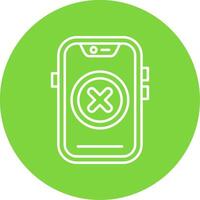 Cancel Linear Circle Multicolor Design Icon vector
