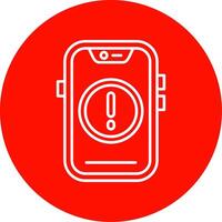 Error Linear Circle Multicolor Design Icon vector