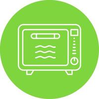 Oven Linear Circle Multicolor Design Icon vector
