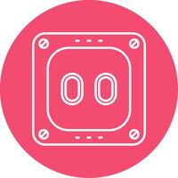 Socket Linear Circle Multicolor Design Icon vector