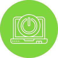 Power off Linear Circle Multicolor Design Icon vector