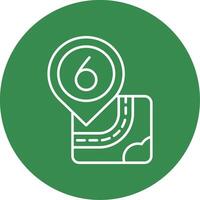 Six Linear Circle Multicolor Design Icon vector