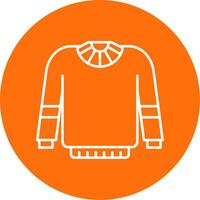 Sweater Linear Circle Multicolor Design Icon vector