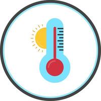 Weather Flat Circle Uni Icon vector