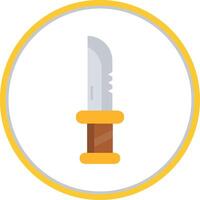 Dagger Flat Circle Uni Icon vector