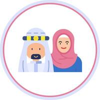 Muslim Flat Circle Uni Icon vector