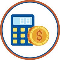 Calculator Flat Circle Uni Icon vector