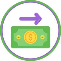 Payment Flat Circle Uni Icon vector