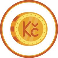 Koruna Flat Circle Uni Icon vector