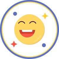 Smile Flat Circle Uni Icon vector