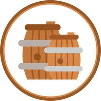 Barrel Flat Circle Uni Icon vector