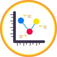 Chart Flat Circle Uni Icon vector