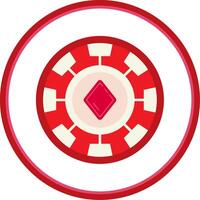 Chip Flat Circle Uni Icon vector