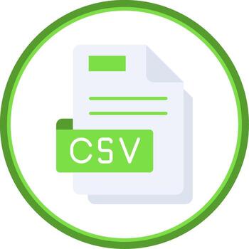 Csv Flat Circle Uni Icon vector