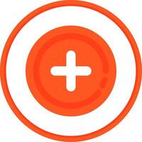 Add circle Flat Circle Uni Icon vector
