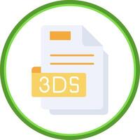 3ds Flat Circle Uni Icon vector