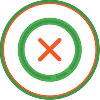 Delete 1 Flat Circle Uni Icon vector