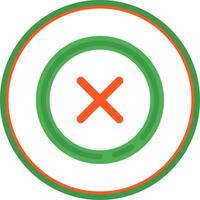 Delete 1 Flat Circle Uni Icon vector