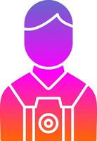 Camera Man Glyph Gradient Icon vector