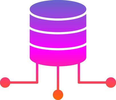 Data Connection Glyph Gradient Icon vector