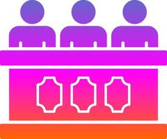 Panel of judges Glyph Gradient Icon vector
