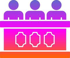 Panel of judges Glyph Gradient Icon vector