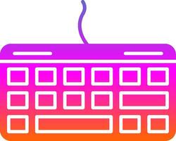 keyboard Glyph Gradient Icon vector