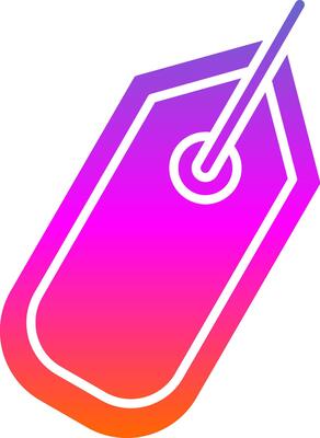 Tag Glyph Gradient Icon