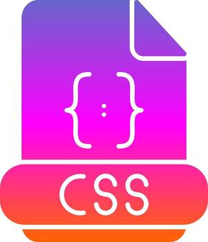 icono de gradiente de glifo css vector