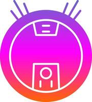 Robot Vacuum Glyph Gradient Icon vector