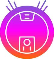 Robot Vacuum Glyph Gradient Icon vector