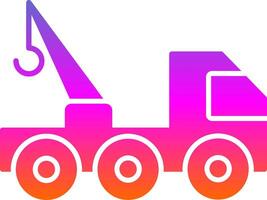 Tow Truck Glyph Gradient Icon vector