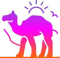 Camel Glyph Gradient Icon vector