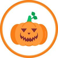 Pumpkin Flat Circle Uni Icon vector