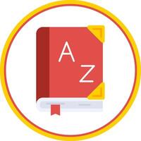 Dictionary Flat Circle Uni Icon vector