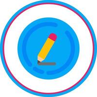 Edit Flat Circle Uni Icon vector