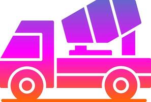 Concrete Mixer Glyph Gradient Icon vector