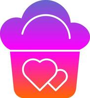 Muffin Glyph Gradient Icon vector