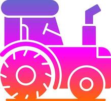 icono de gradiente de glifo de tractor vector