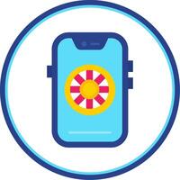 Lifesaver Flat Circle Uni Icon vector