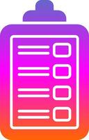 Task Glyph Gradient Icon vector
