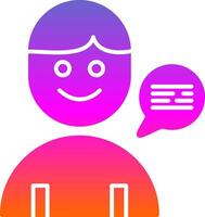 Customer Service Glyph Gradient Icon vector