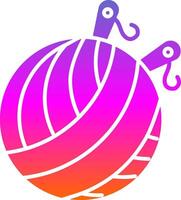 Yarn Ball Glyph Gradient Icon vector