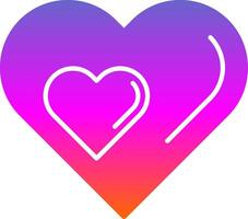 Love Glyph Gradient Icon vector