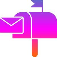 Letterbox Glyph Gradient Icon vector