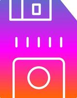 Floppy Disk Glyph Gradient Icon vector