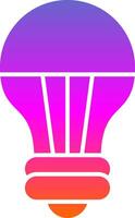 LED ligero glifo degradado icono vector