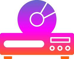 Dvd Player Glyph Gradient Icon vector